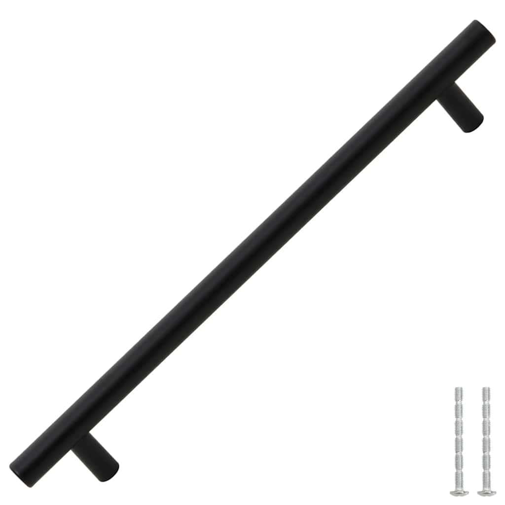 5 db fekete rozsdamentes acél szekrényfogantyú 192 mm