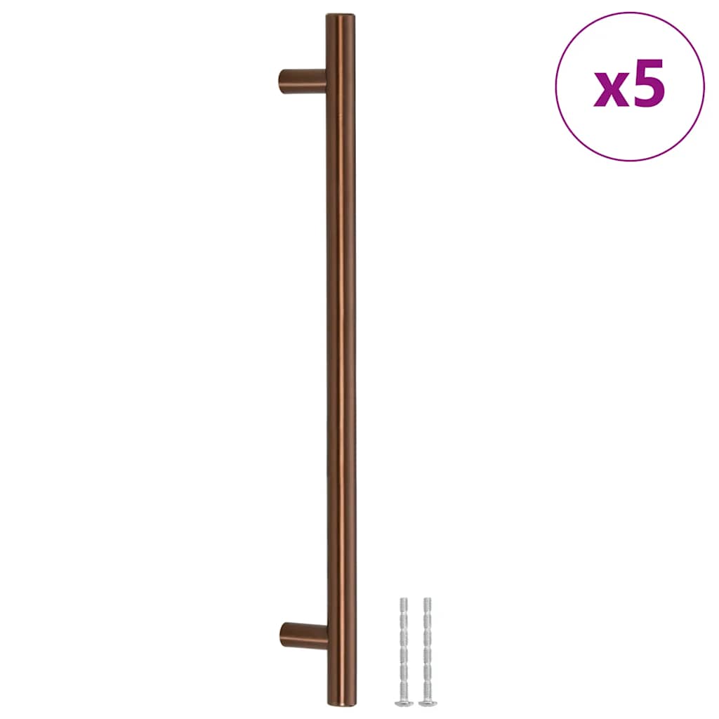 5 db fekete rozsdamentes acél szekrényfogantyú 224 mm
