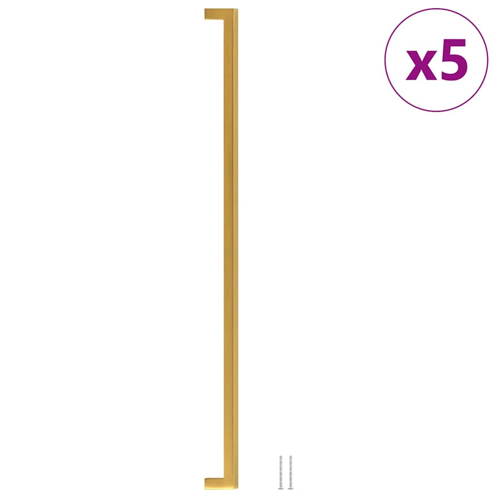 5 db aranyszínű rozsdamentes acél szekrényfogantyú 480 mm