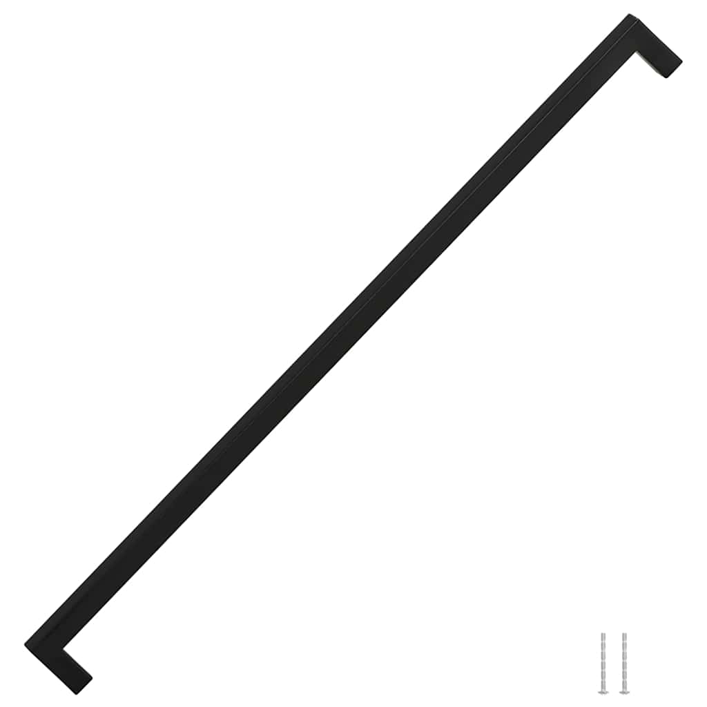 5 db fekete rozsdamentes acél szekrényfogantyú 480 mm
