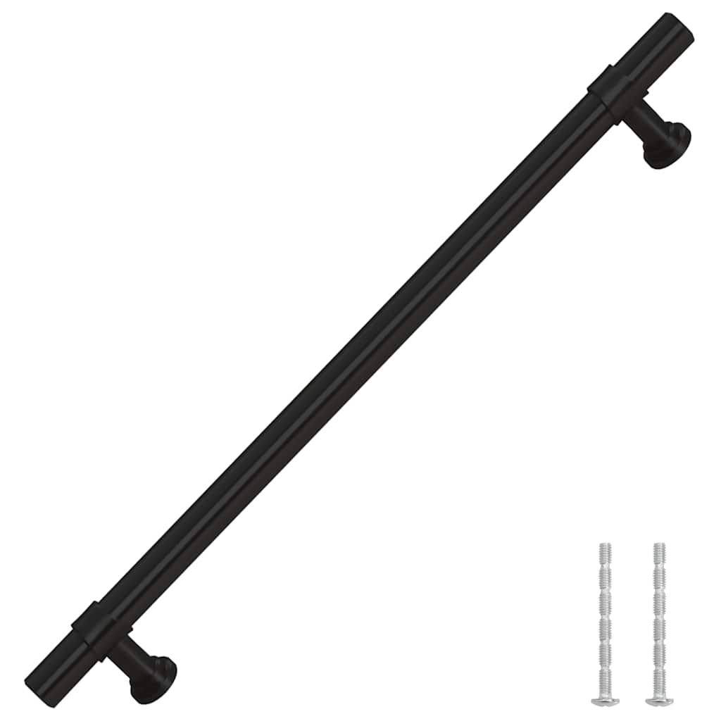 5 db fekete rozsdamentes acél szekrényfogantyú 192 mm