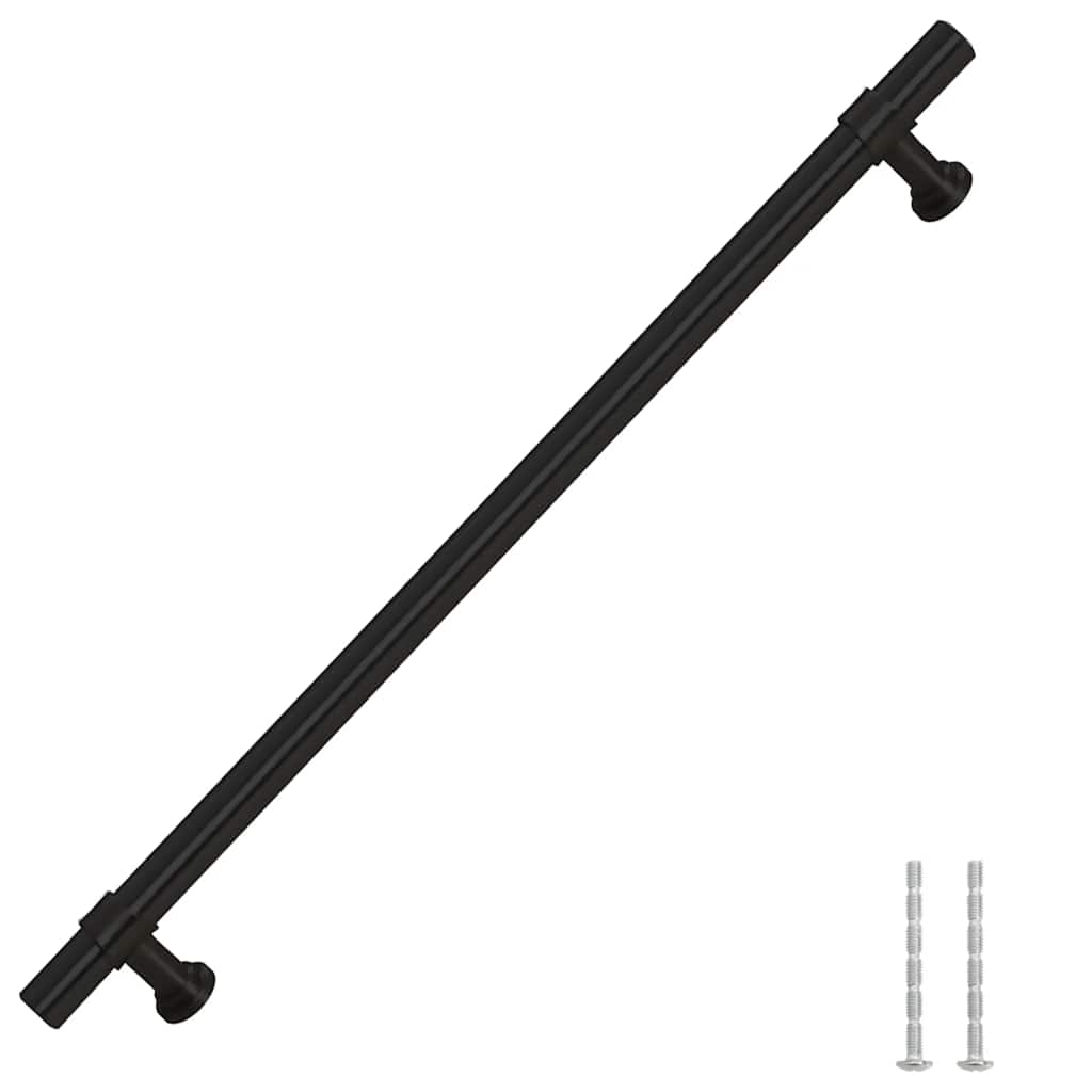 5 db fekete rozsdamentes acél szekrényfogantyú 224 mm