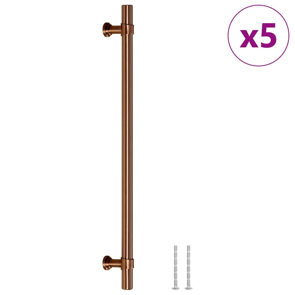 5 db fekete rozsdamentes acél szekrényfogantyú 224 mm