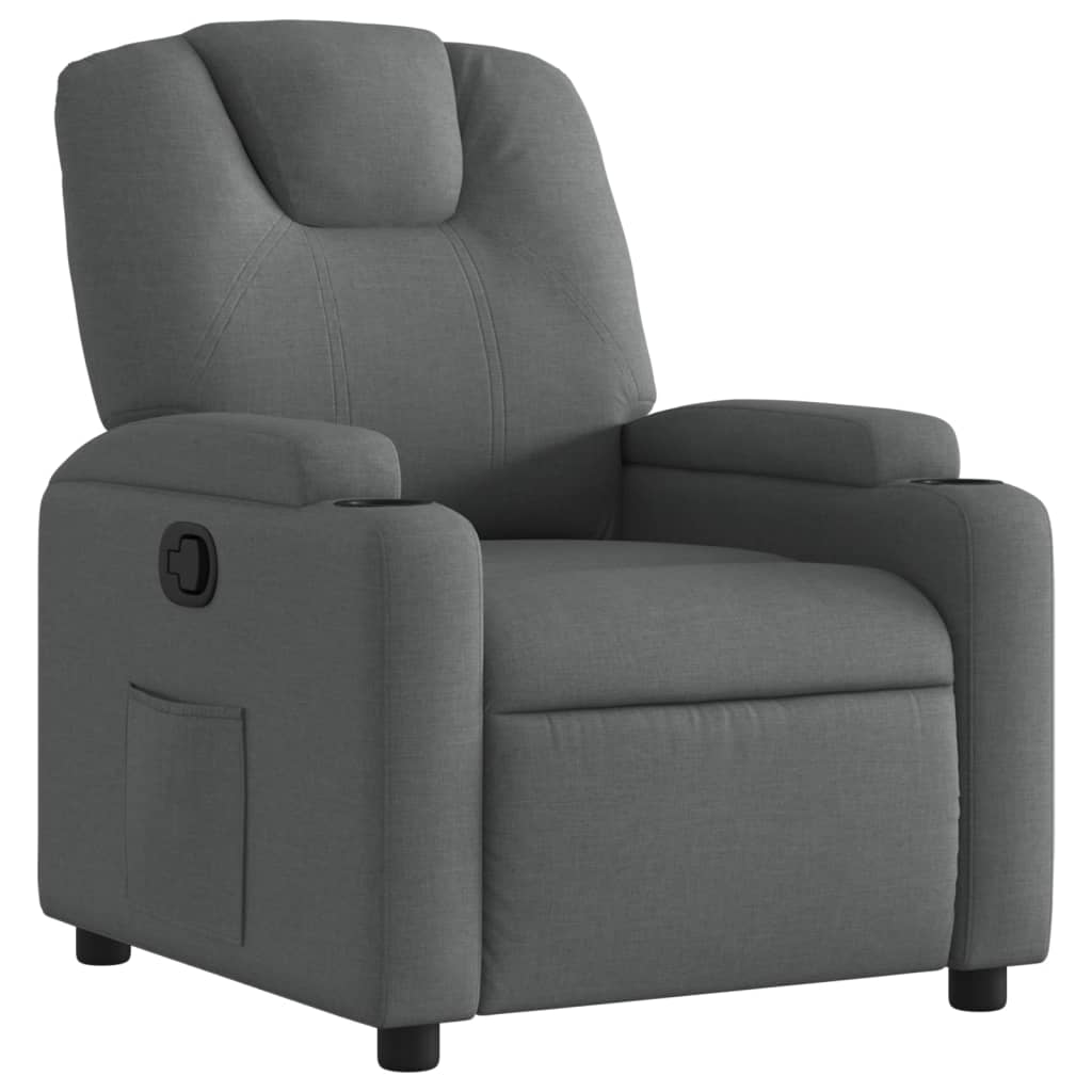sötétszürke szövet relaxfotel