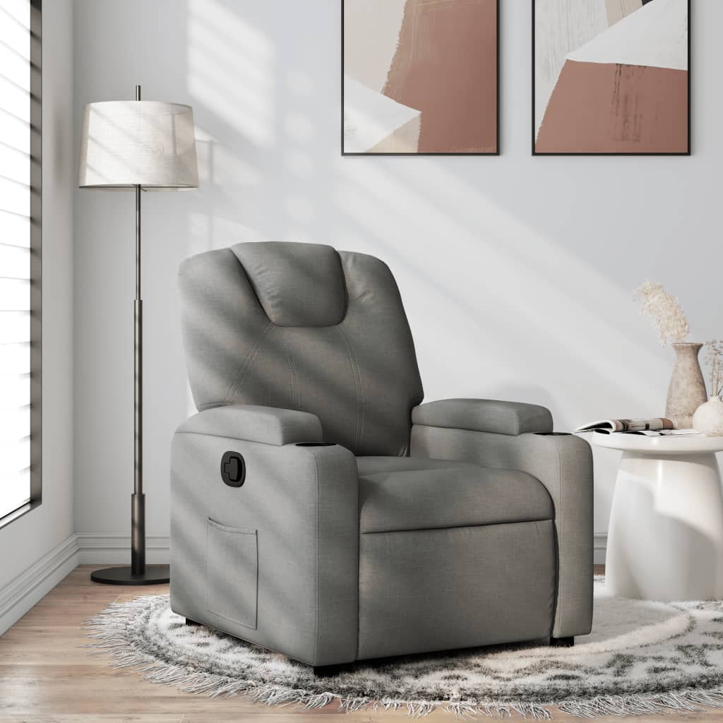 sötétszürke szövet relaxfotel
