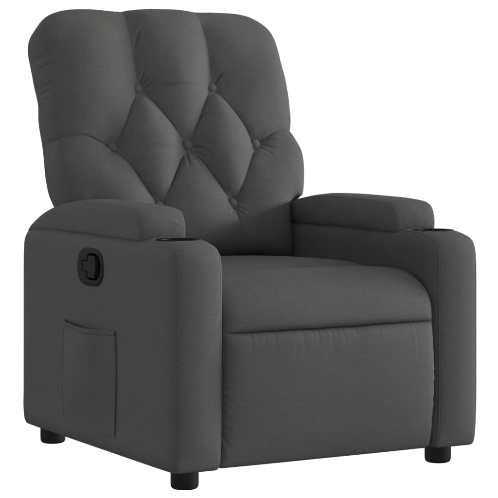 sötétszürke szövet relaxfotel