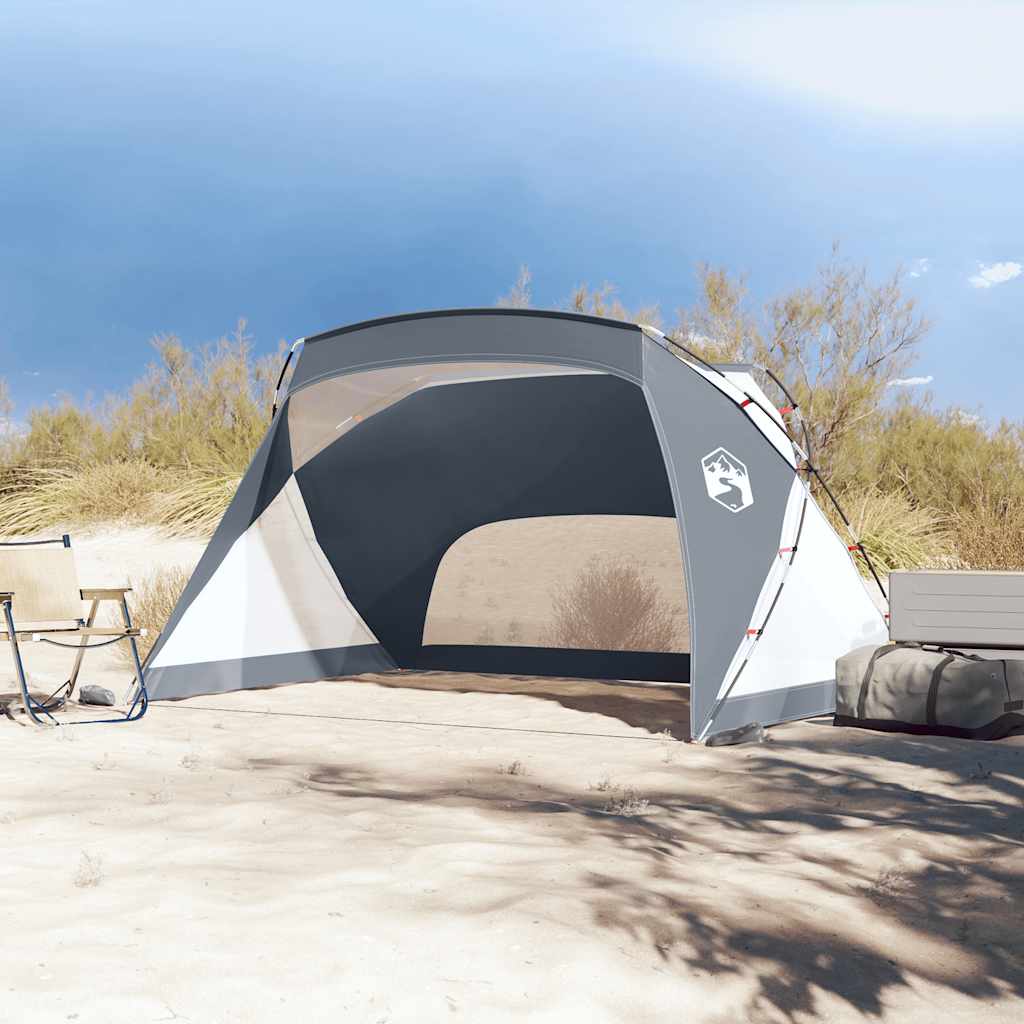 szürke 185T poliészter strandsátor 274 x 178 x 170/148 cm