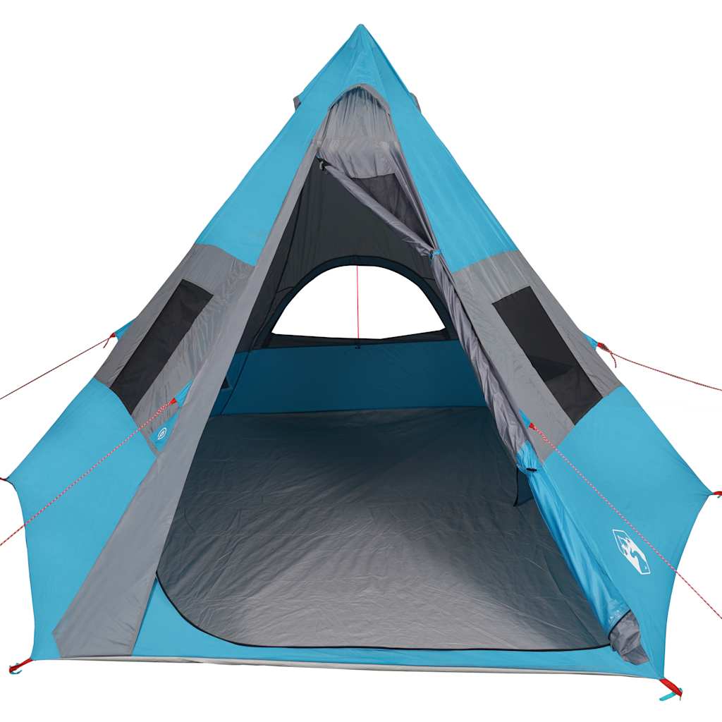 7 személyes kék vízálló tipi kempingsátor