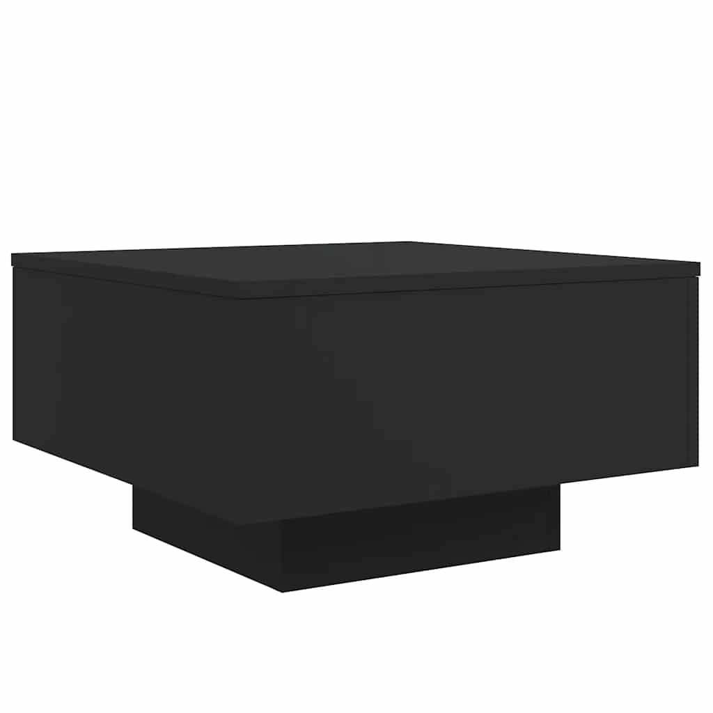 fekete szerelt fa dohányzóasztal 55 x 55 x 31 cm