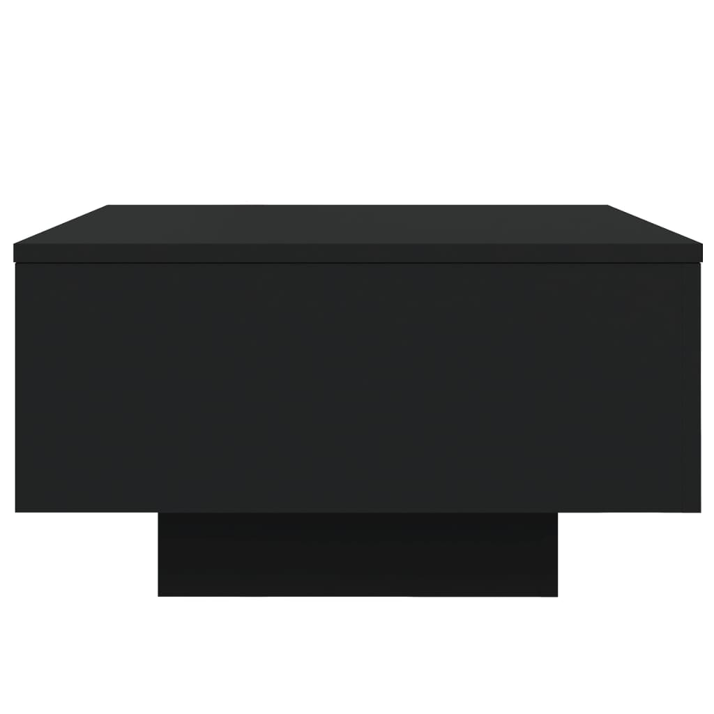 fekete dohányzóasztal LED-lámpákkal 55 x 55 x 31 cm
