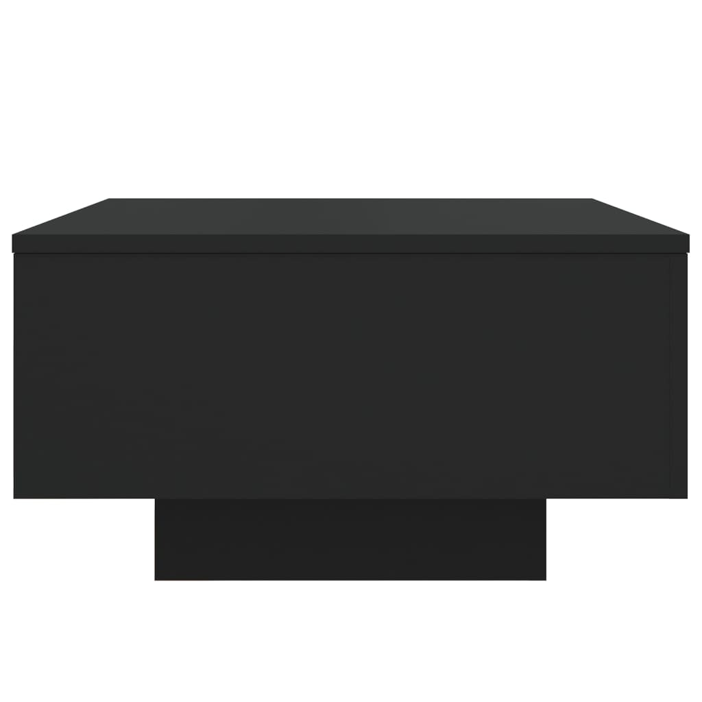 fekete dohányzóasztal LED-lámpákkal 55 x 55 x 31 cm