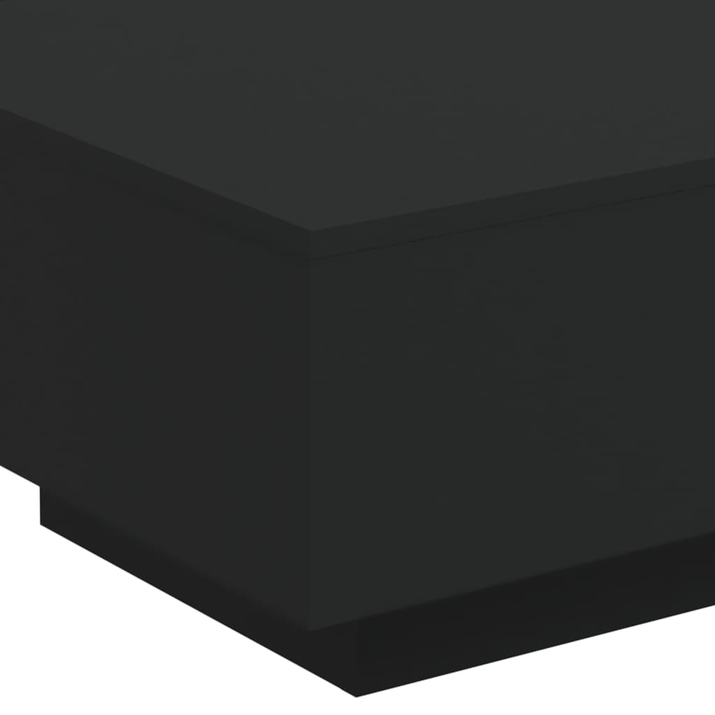 fekete dohányzóasztal LED-lámpákkal 55 x 55 x 31 cm