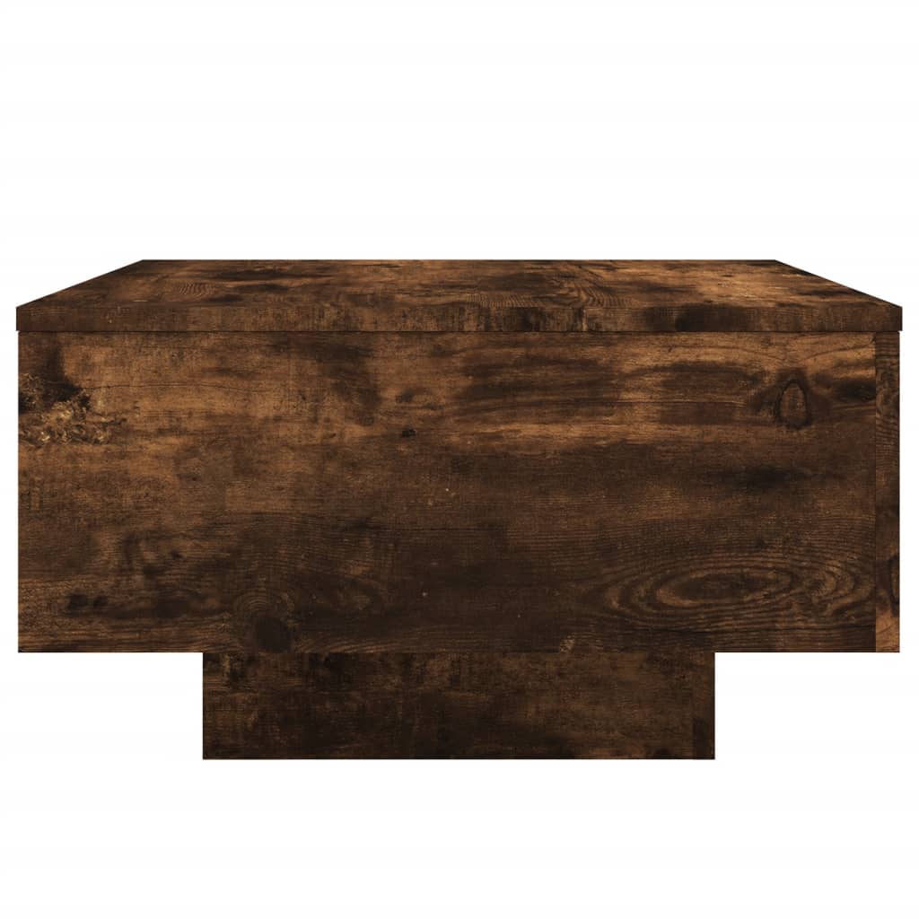 füstös tölgy színű dohányzóasztal LED-lámpákkal 55 x 55 x 31 cm