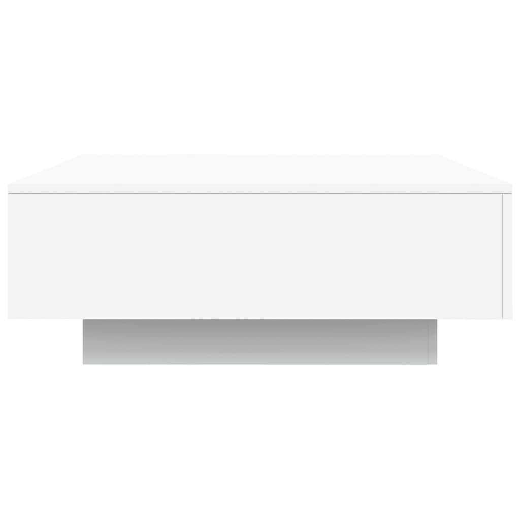 fehér dohányzóasztal LED-lámpákkal 80 x 80 x 31 cm