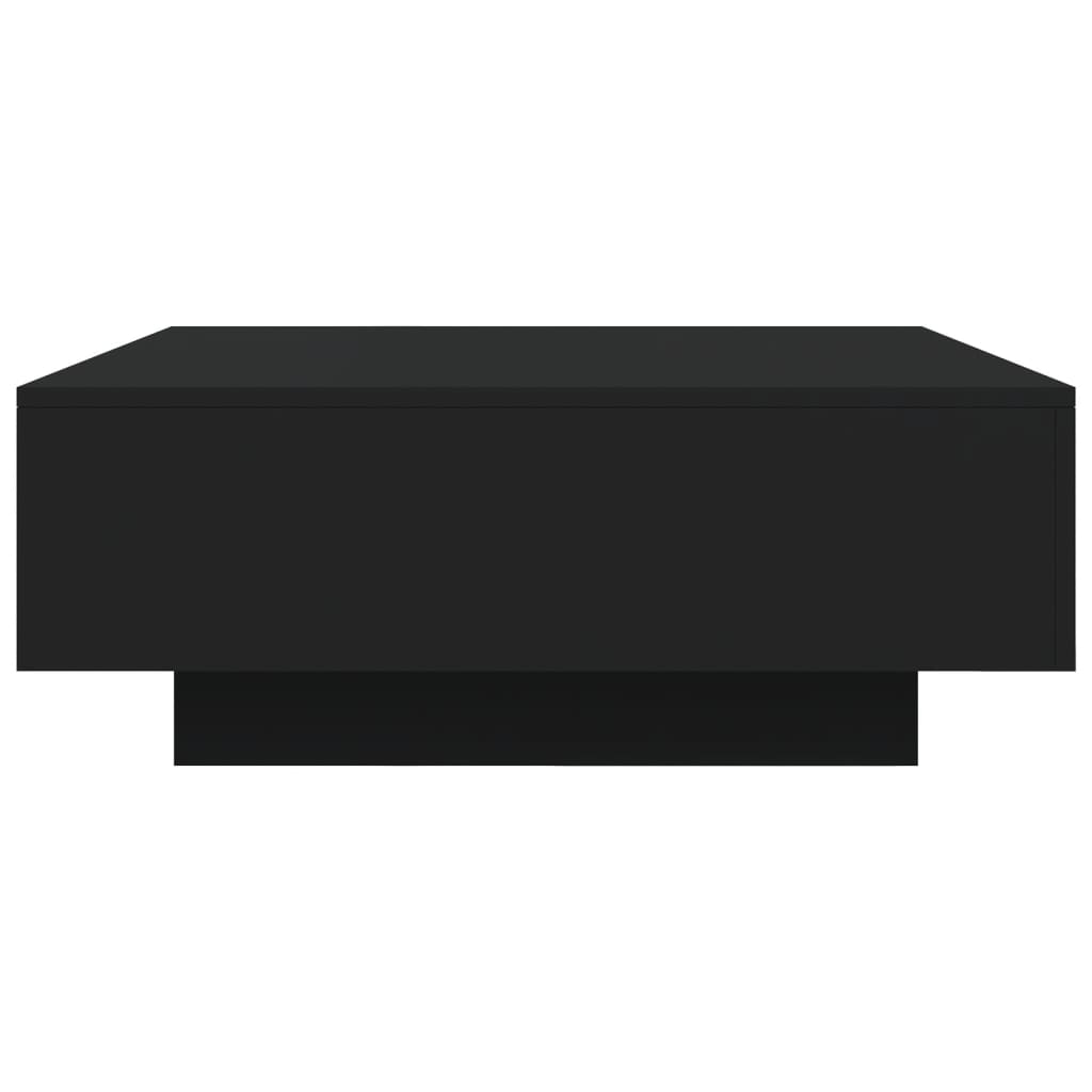 fekete dohányzóasztal LED-lámpákkal 80 x 80 x 31 cm