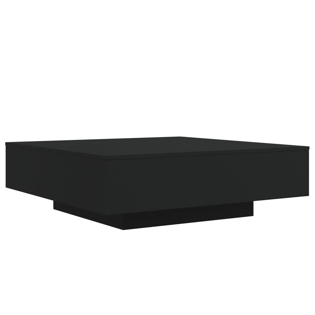 fekete szerelt fa dohányzóasztal 100 x 100 x 31 cm