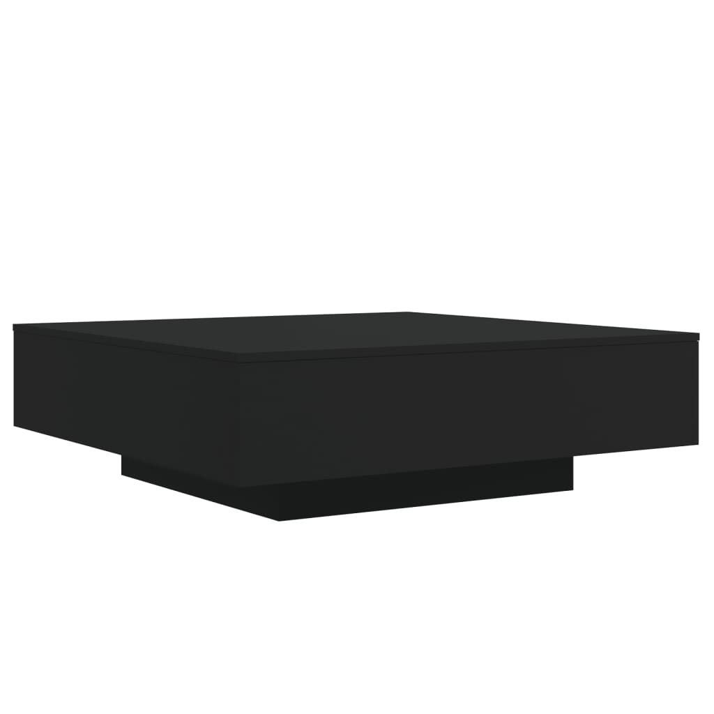 fekete szerelt fa dohányzóasztal 100 x 100 x 31 cm