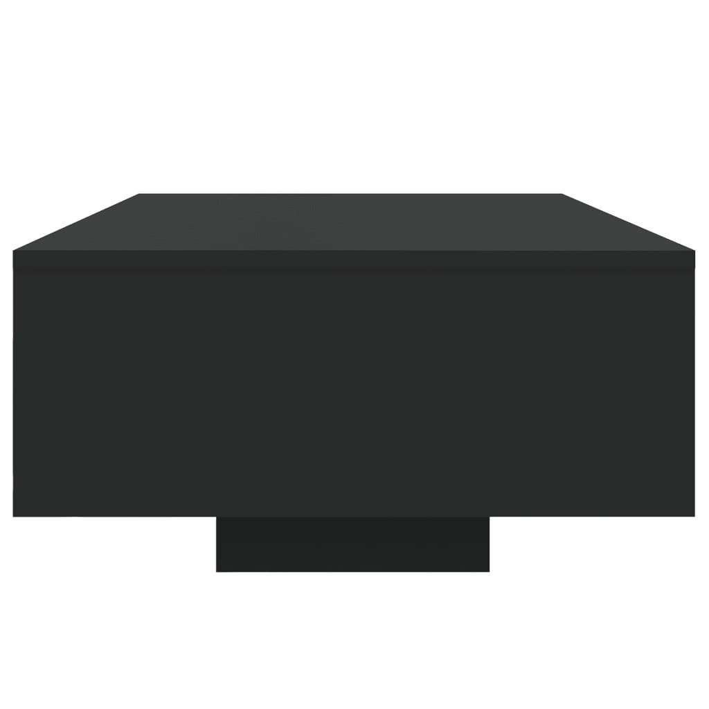 fekete dohányzóasztal LED-lámpákkal 85 x 55 x 31 cm