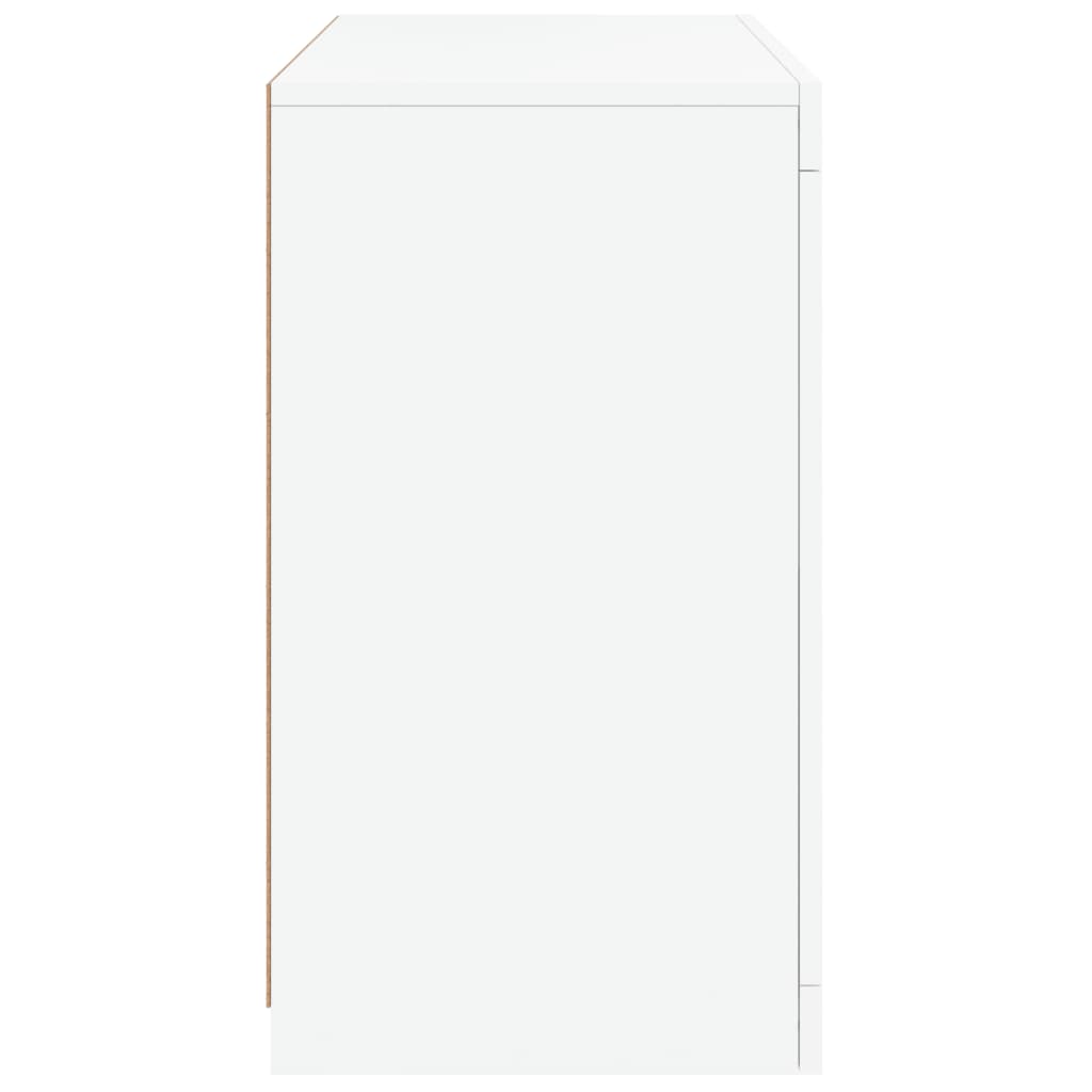 fehér tálalószekrény LED-világítással 60,5 x 37 x 67 cm