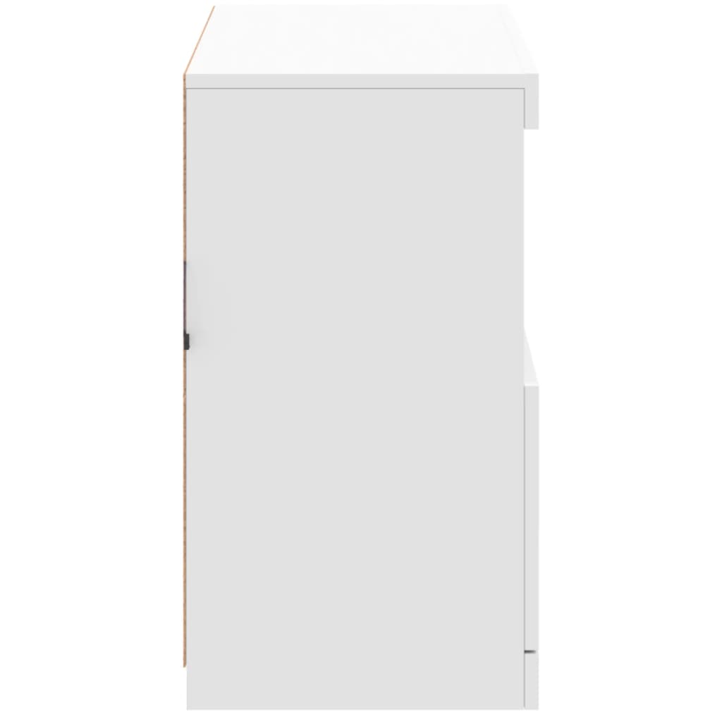 fehér tálalószekrény LED-világítással 81 x 37 x 67 cm