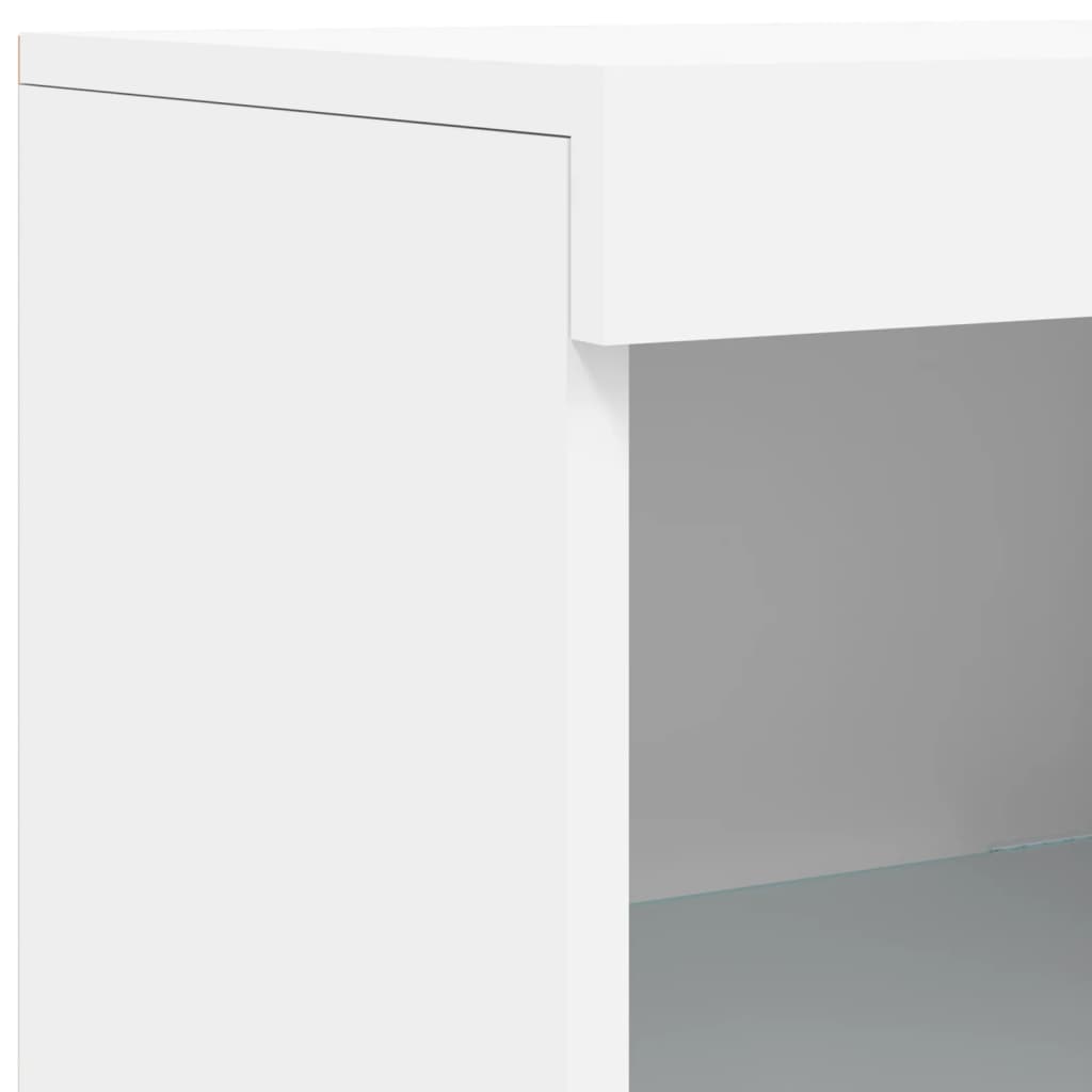 fehér tálalószekrény LED-világítással 41 x 37 x 100 cm