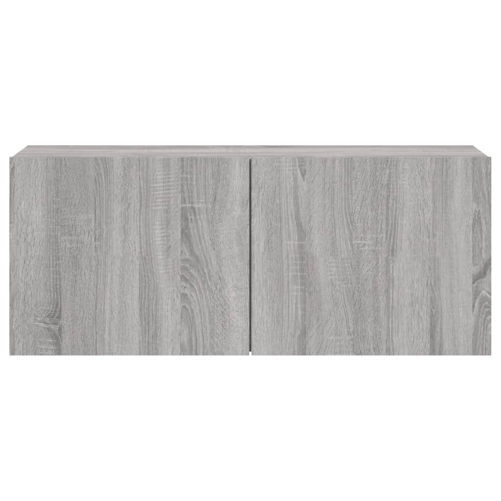 szürke sonoma színű falra szerelhető TV-szekrény 100x30x41 cm