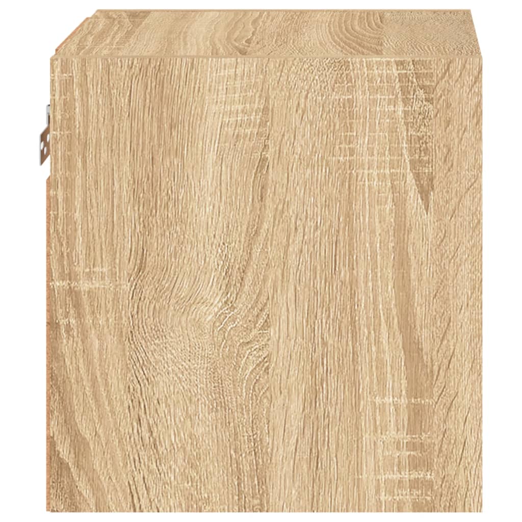 sonoma tölgy színű fali TV-szekrény LED-ekkel 30 x 28,5 x 30 cm