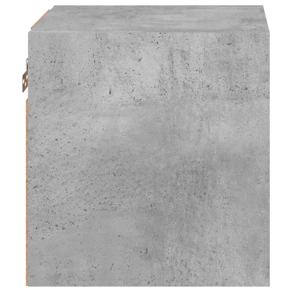 betonszürke fali TV-szekrény LED-világítással 30 x 28,5 x 30 cm