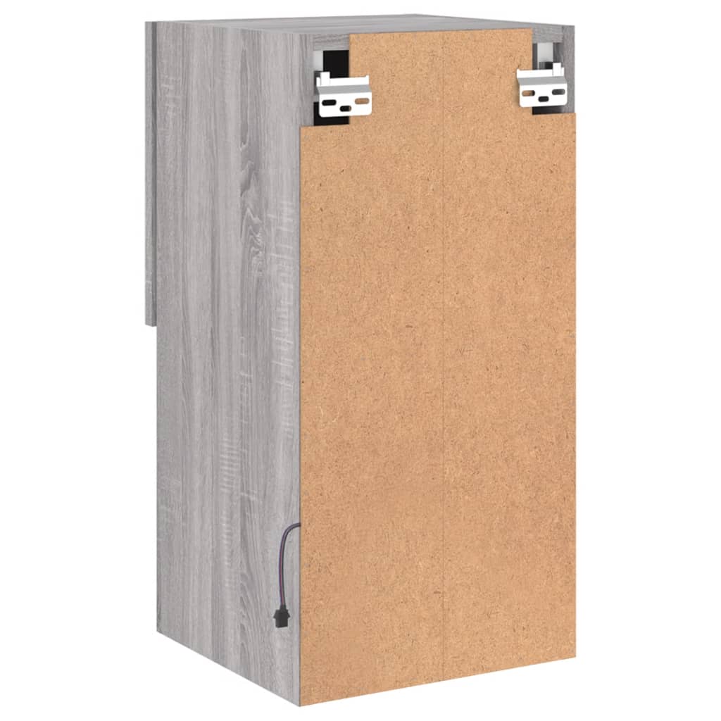 szürke sonoma TV-szekrény LED-lámpákkal 30,5 x 30 x 60 cm