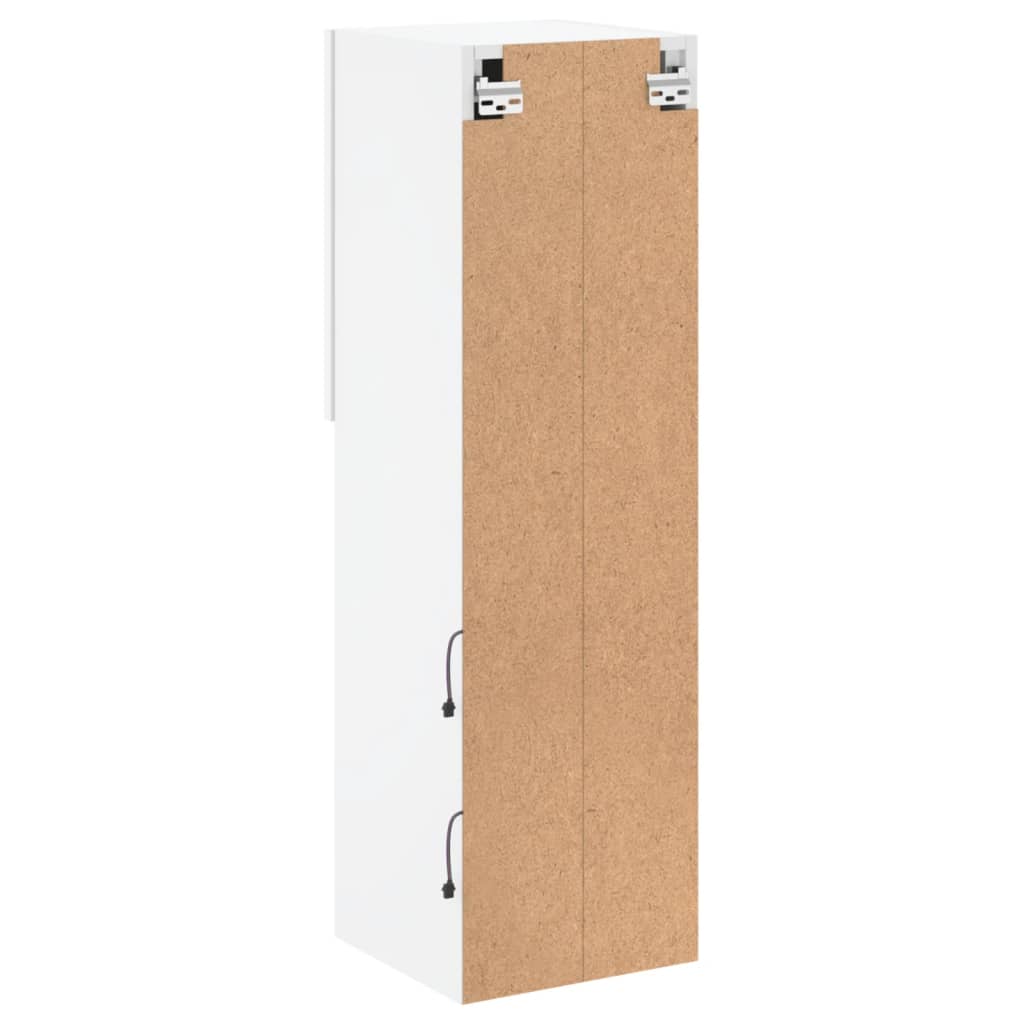 fehér TV-szekrény LED-lámpákkal 30,5 x 30 x 102 cm