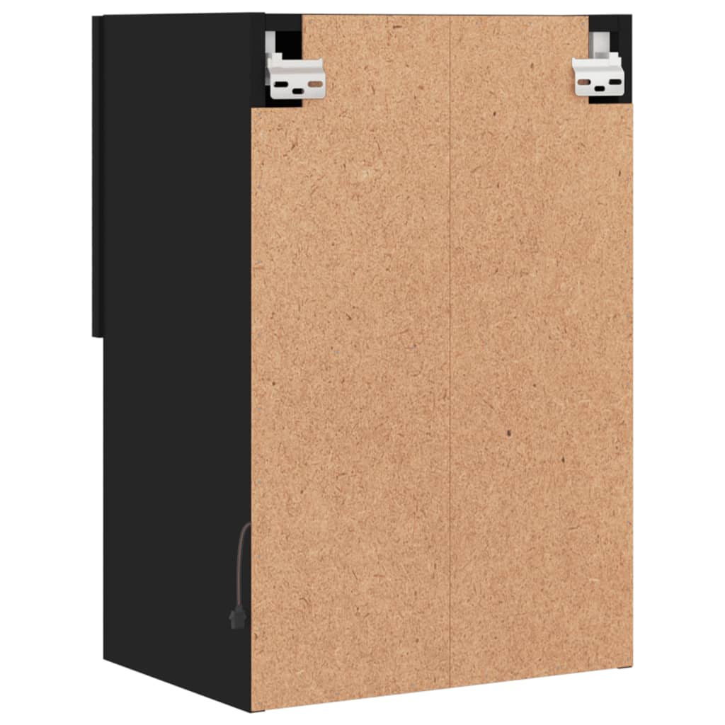 2 db fekete TV-szekrény LED-világítással 40,5 x 30 x 60 cm