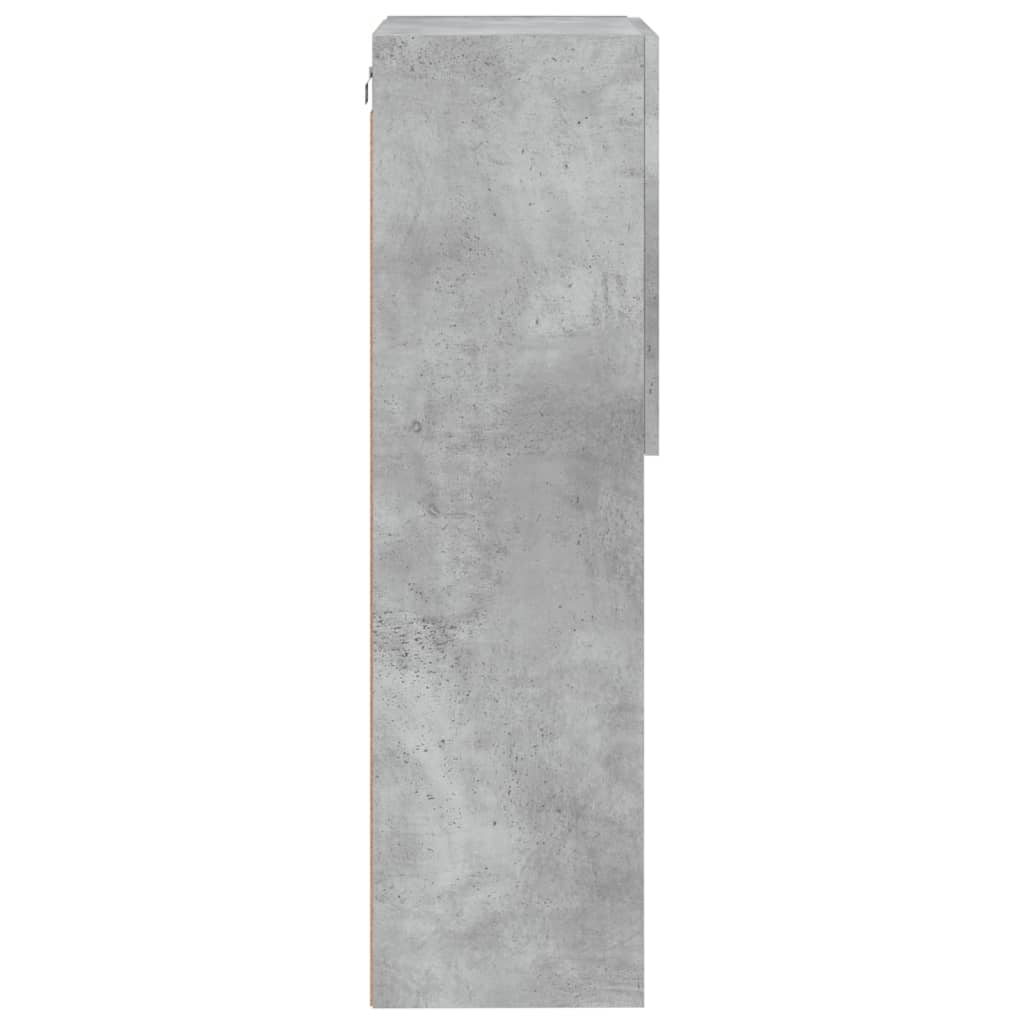 betonszürke TV-szekrény LED lámpákkal 40,5 x 30 x 102 cm