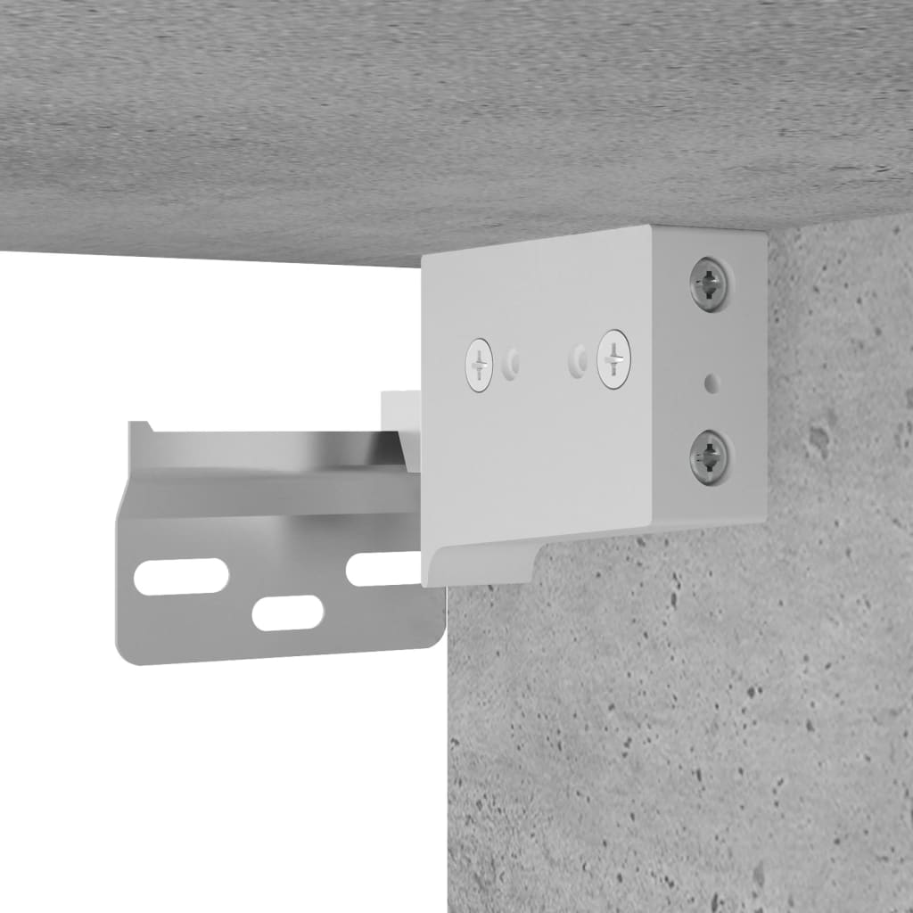 betonszürke falra szerelhető éjjeliszekrény LED lámpákkal