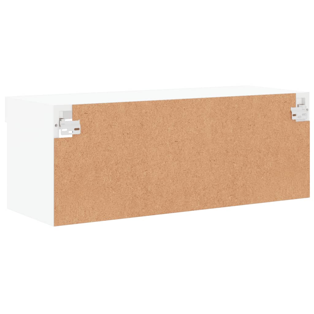 fehér TV-szekrény LED-világítással 80 x 30 x 30 cm