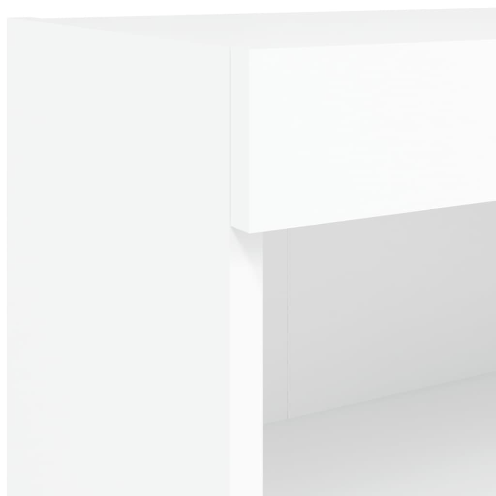 fehér TV-szekrény LED-világítással 80 x 30 x 30 cm