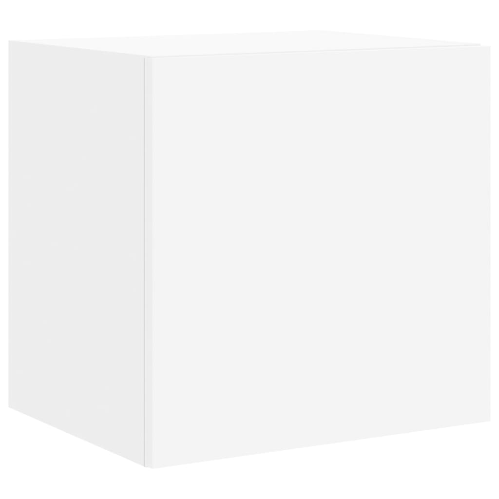 2 db fehér falra szerelhető TV-szekrény LED-ekkel 40,5x35x40 cm