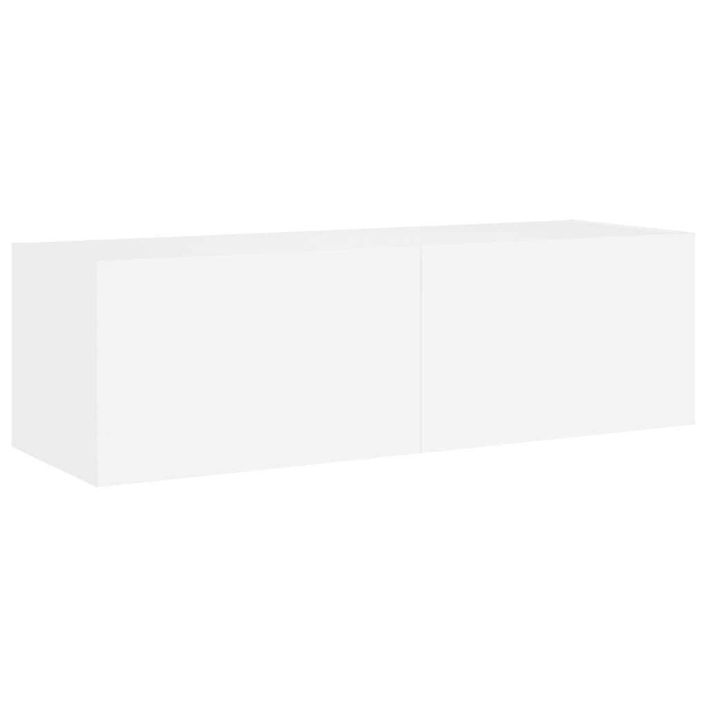 fehér fali TV-szekrény LED-világítással 100 x 35 x 31 cm