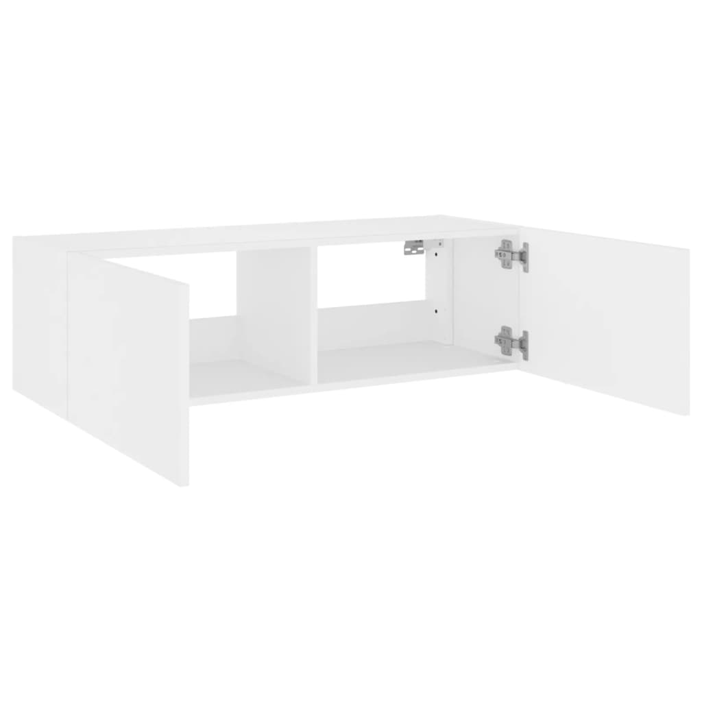 fehér fali TV-szekrény LED-világítással 100 x 35 x 31 cm