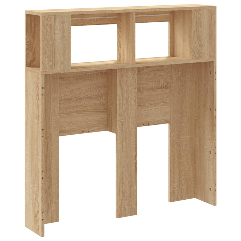 sonoma tölgy színű szerelt fa LED-es fejtámla 100x18,5x103,5 cm
