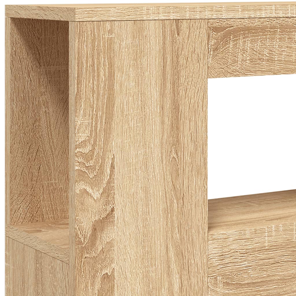 sonoma tölgy színű szerelt fa LED-es fejtámla 100x18,5x103,5 cm