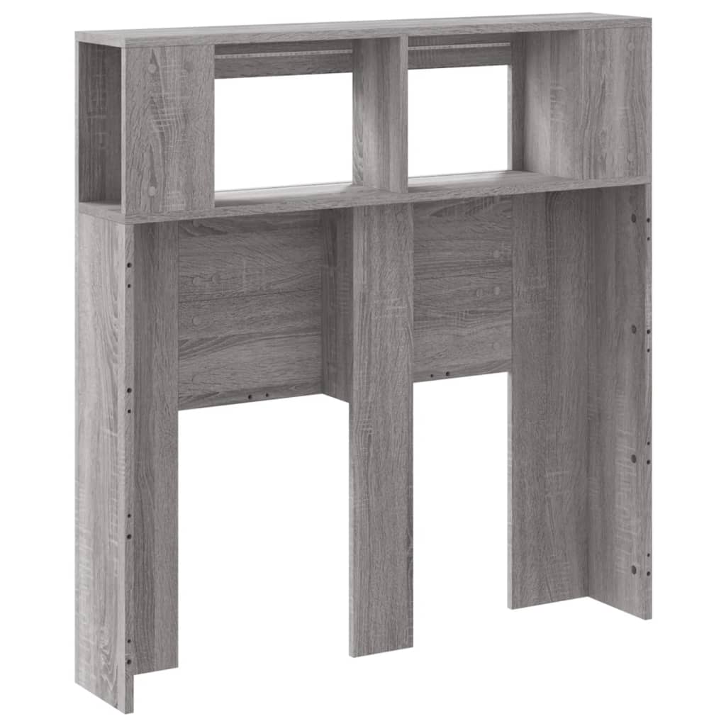 szürke sonoma szerelt fa LED-es fejtámla 100x18,5x103,5 cm