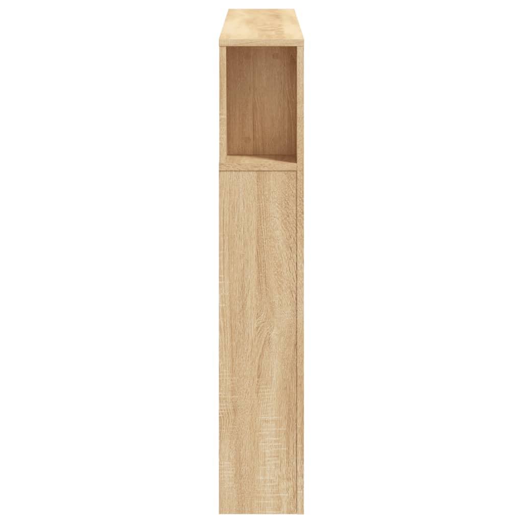 sonoma tölgy színű szerelt fa LED-es fejtámla 120x18,5x103,5 cm