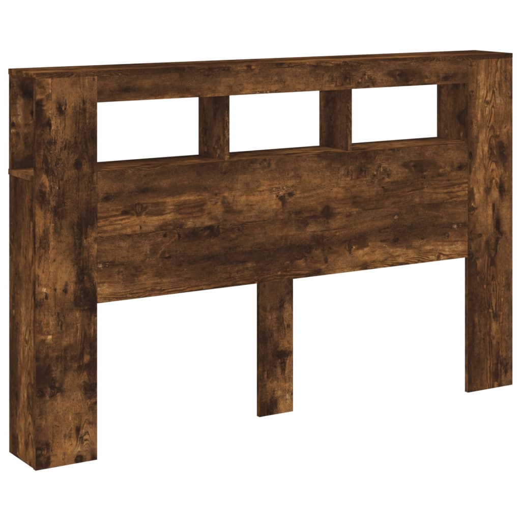 sonoma tölgy színű szerelt fa LED-es fejtámla 160x18,5x103,5 cm