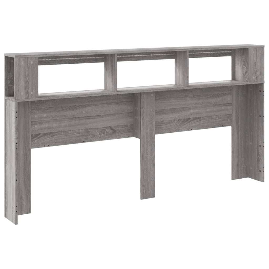 szürke sonoma szerelt fa LED-es fejtámla 200 x 18,5 x 103,5 cm