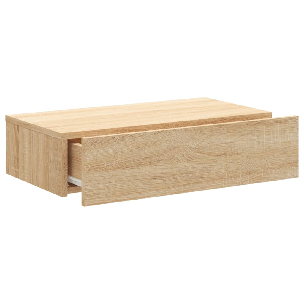 sonoma tölgyszínű TV-szekrény LED-lámpákkal 60x35x15,5 cm