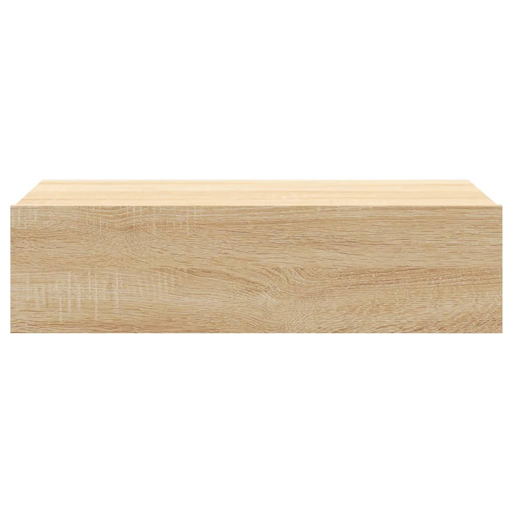 sonoma tölgyszínű TV-szekrény LED-lámpákkal 60x35x15,5 cm