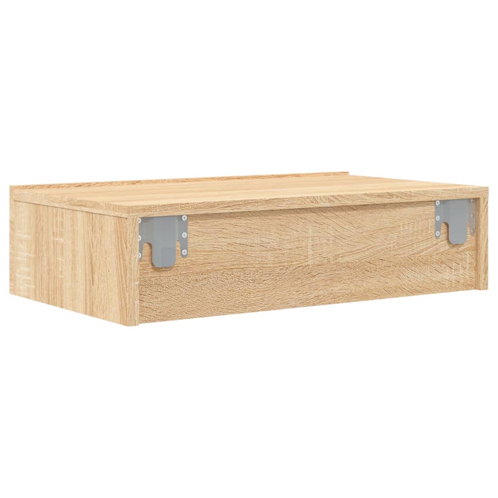 sonoma tölgyszínű TV-szekrény LED-lámpákkal 60x35x15,5 cm