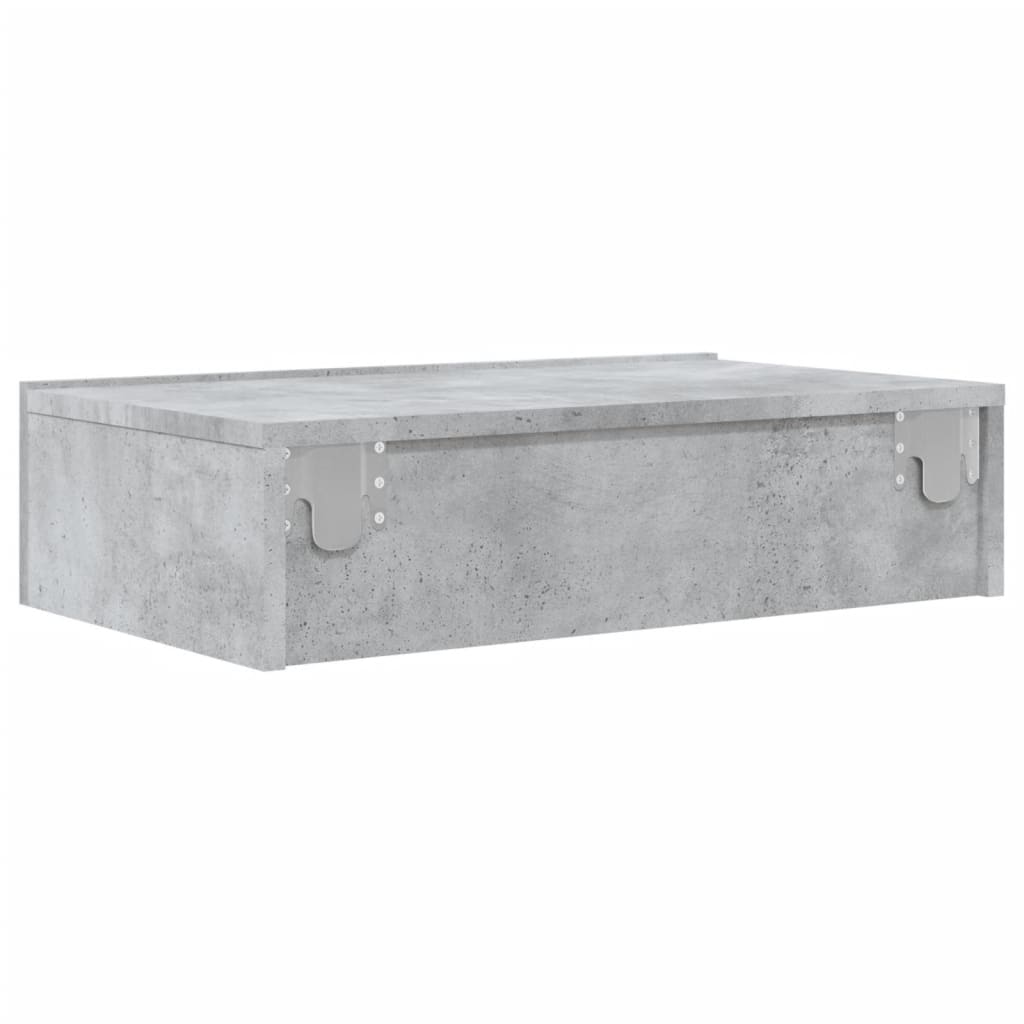 betonszürke TV-szekrény LED-lámpákkal 60x35x15,5 cm