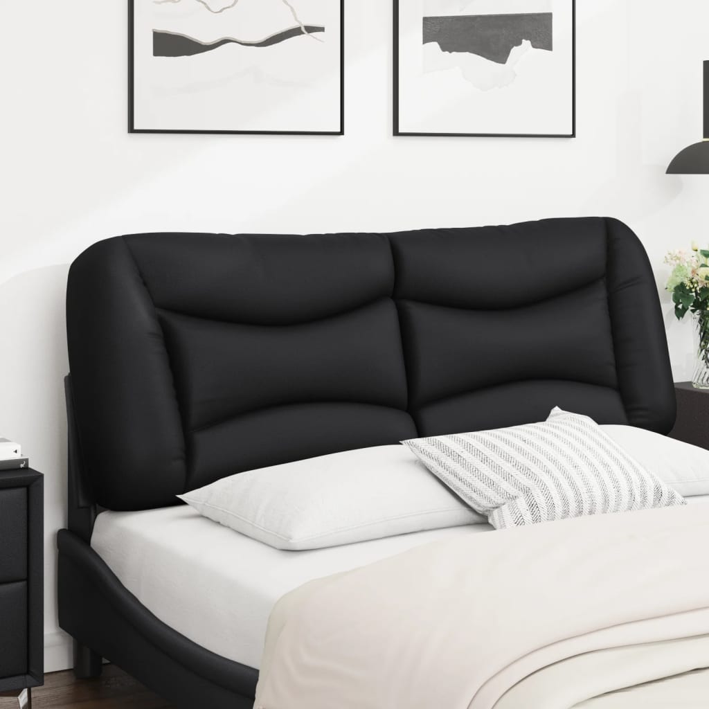 fekete műbőr fejtámla párna Hvar 140 cm