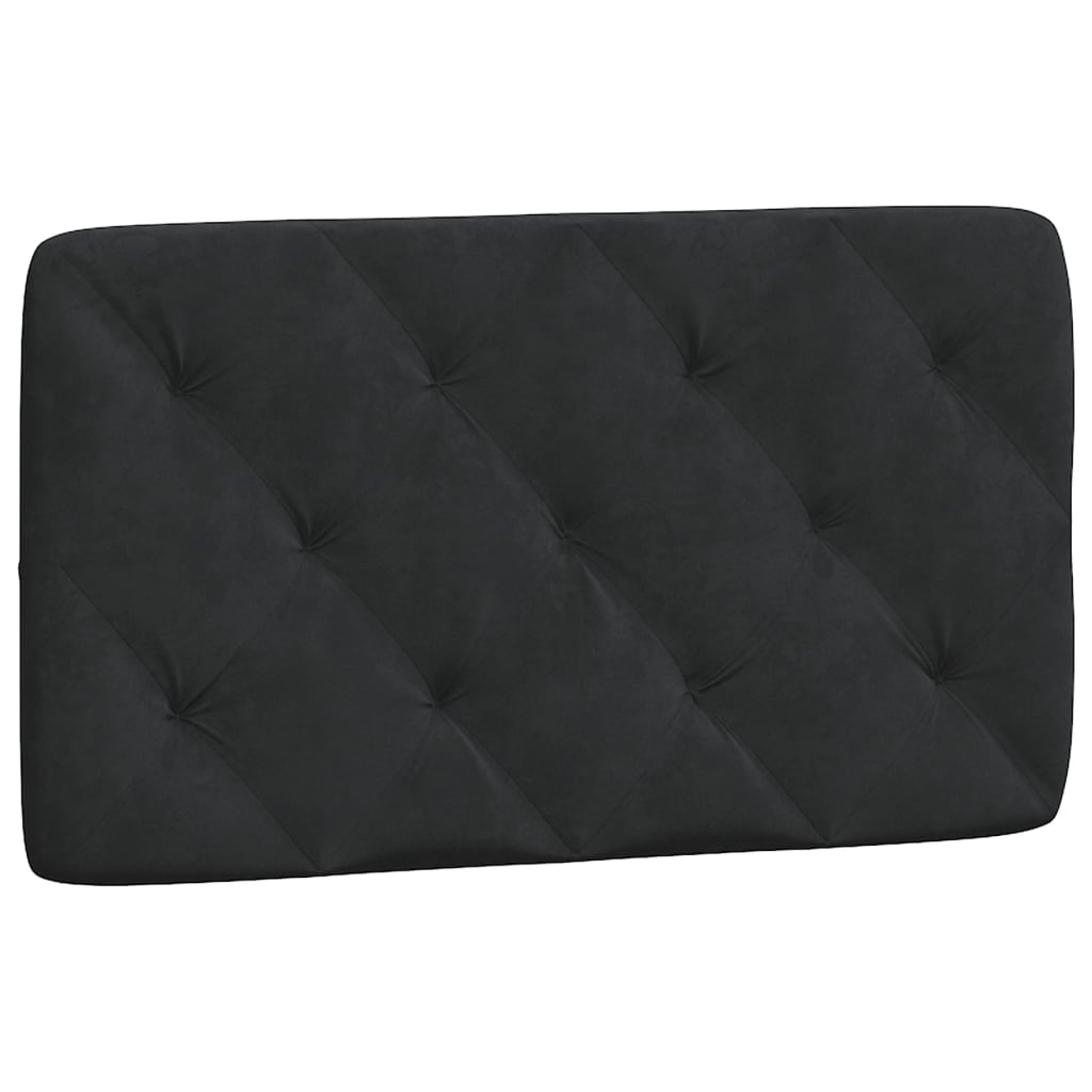 fekete bársony fejtámla párna 90 cm